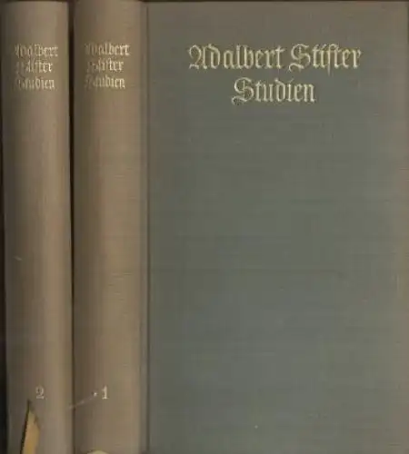 Buch: Studien, Stifter, Adalbert. 2 Bände, 1958, Insel Verlag, gebraucht, gut