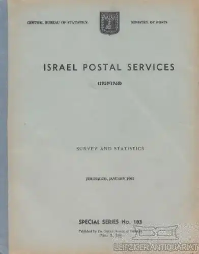 Buch: Israel Postal Services (1959/1960), Bachi, R. Speciel Series, 1961