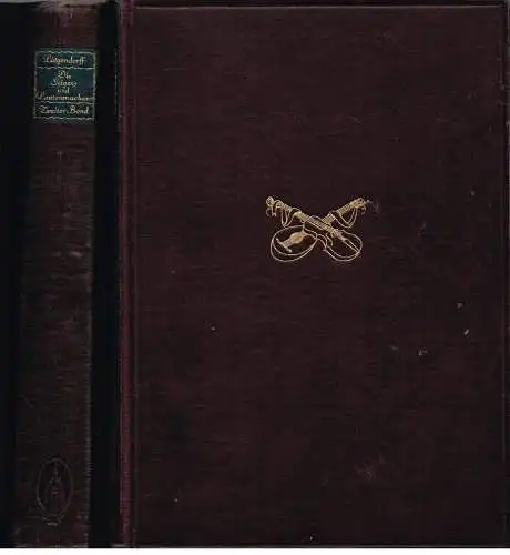 Buch: Die Geigen- und Lautenmacher, Lütgendorff, 1922, Verlags-Anstalt, 2 Bände