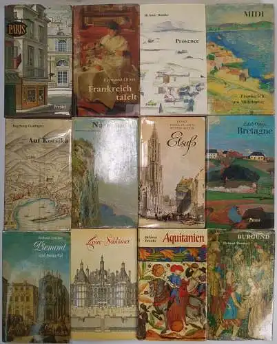 12 Bücher Prestel Landschaftsbücher Frankreich: Paris, Provence, Piemont, Elsaß