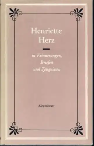 Buch: Henriette Herz in Erinnerungen, Briefen und Zeugnissen, Schmitz, Rainer