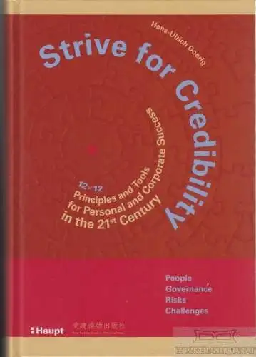 Buch: Strive for credibility, Doerig, Hans-Ulrich. 2008, Haupt Verlag