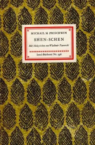 Insel-Bücherei 598, Shen-Schen, Prischwin, Michael M. 1962, Insel-Verlag