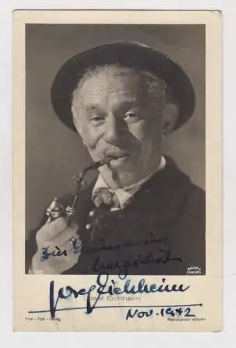 Autogrammkarte: Josef Eichheim, signiert!, Original Autogramm, Foto