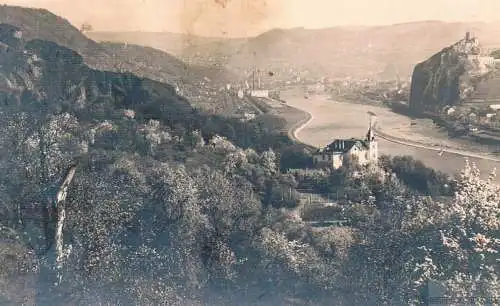 AK Landschaft Tschechoslowakei (Elbe?), Postkarte. Ca. 1928, gebraucht, gut