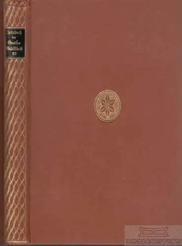 Buch: Jahrbuch der Goethe-Gesellschaft - Zehnter Band, Hecker, Max. 1924