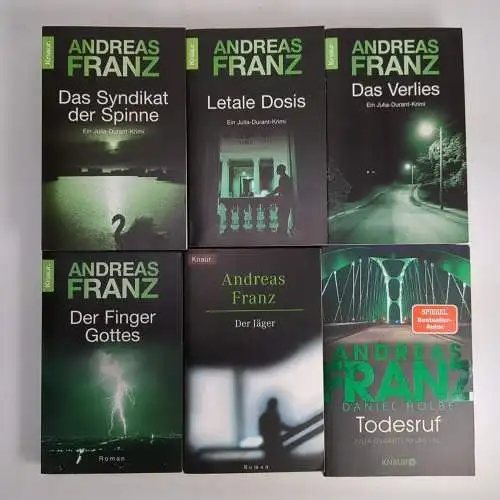 6 Bücher Julia-Durant-Reihe, Andreas Franz, Verlies, Syndikat, Jäger, Dosis ...