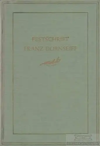 Buch: Festschrift Franz Dornseiff zum 65. Geburtstag, Kusch, Horst. 1953