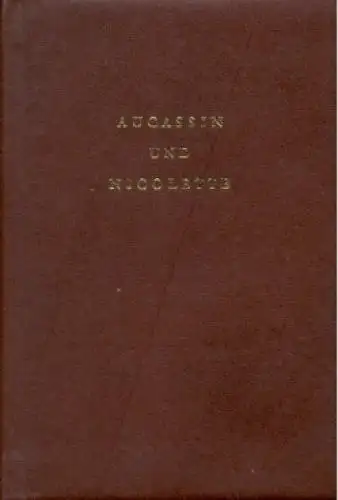 Buch: Aucassin und Nicolette. 1978, Verlag der Nation, gebraucht, gut