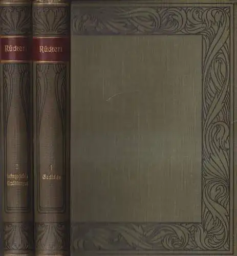 Buch: Rückerts Werke, Rückert, Friedrich. 2 Bände, Meyers Klassiker-Ausgaben
