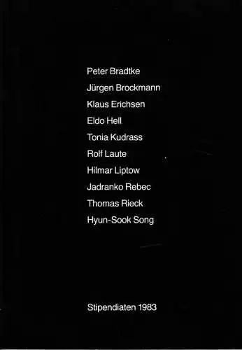 Buch: Stipendiaten '83. 10 Hamburger Künstler. 1984, gebraucht, gut