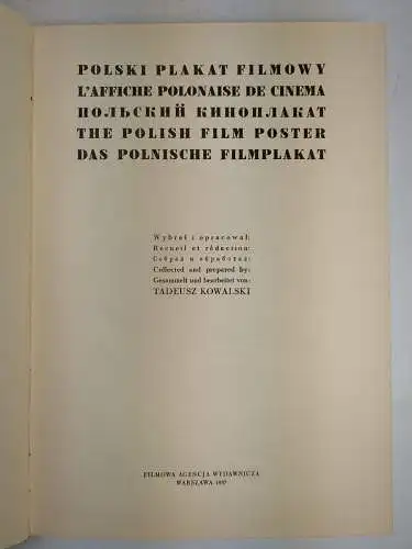Buch: Das polnische Filmplakat, T. Kowalski, 1957, Filmowa Agencja Wydawnicza