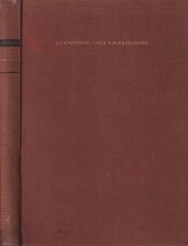 Buch: Über die Erziehung, Rousseau, Jean Jacques, 1958, Volk und Wissen, gut