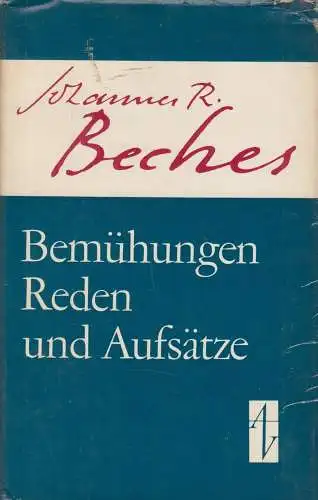 Buch: Bemühungen, Reden und Aufsätze, Becher, Johannes R., 1971, Aufbau Verlag