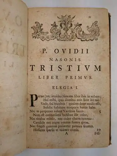 Buch: Publii Ovidii Nasonis Tristium Libri V. Editio Secunda, Ovid, 1769, Halae