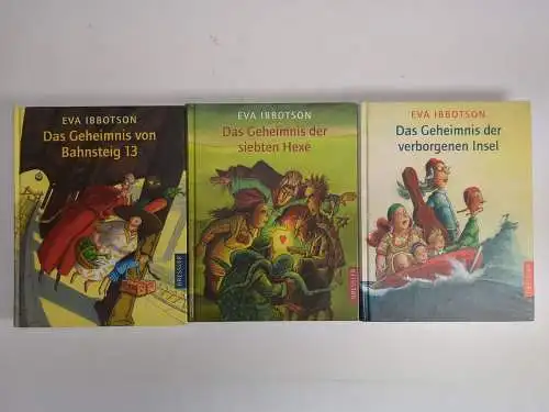 3 Bücher Eva Ibbotson: Geheimnis, Bahnsteig 13, siebte Hexe, verborgene Insel