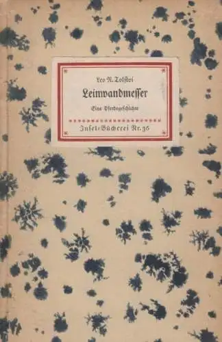 Insel-Bücherei 36, Leinwandmesser, Tolstoi, Leo N. 1954, Insel-Verlag