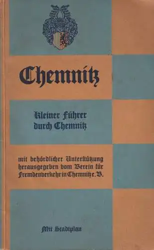 Buch: Chemnitz, ca. 1928, Verein für Fremdenverkehr, Kleiner Führer