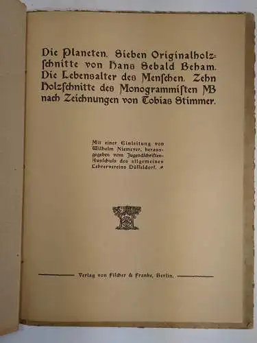 Buch: Die Planeten, Holzschnitte, Tobias Stimmer,  H. S. Beham, Fischer & Franke