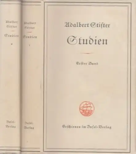 Buch: Studien, Stifter, Adalbert. 2 Bände, 1958, Insel Verlag, gebraucht,  47421