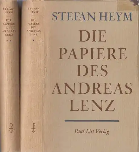 Buch: Die Papiere des Andreas Lenz, Heym, Stefan. 2 Bände, 1963, gebraucht, gut