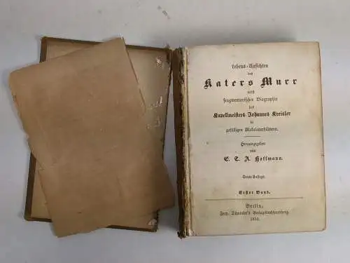 Buch: Lebens-Ansichten des Katers Murr, Hoffmann, E. T. A., 1855, F. Dümmler's