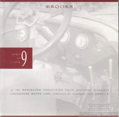 Buch: Brooks - Collectors Motor Cars to be sold at auction by Robert... Brooks