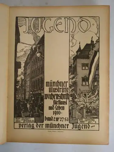 Buch: Jugend Band 2 Nr. 27-53, 1916, Münchner iIllustrirte Wochenschrift, Hirth