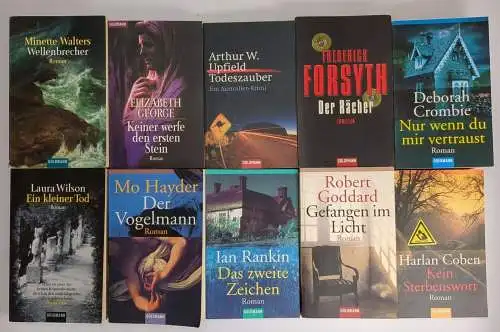 10 Bücher Goldmann Krimis, Coben, Goddard, Rankin, Hayder, Forsyth, Upfield ...