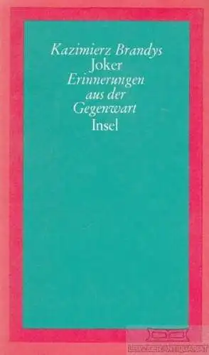 Buch: Joker, Brandys, Kazimierz. 1968, Insel Verlag, gebraucht, gut