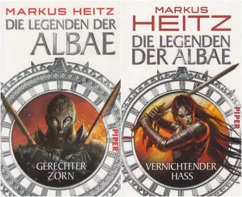 2 Bücher Die Legenden der Albae 1+2, Heitz, Markus, Piper Verlag, 2 Bände