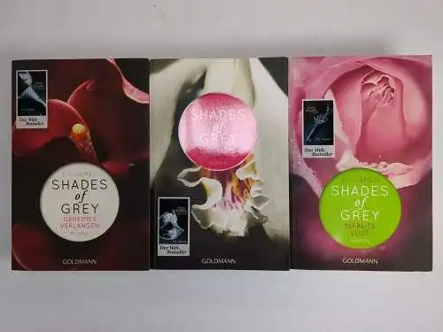 3 Bücher: Shades of Grey 1-3, El James, 3 Bände, Goldmann, Verlagen, Liebe, Lust