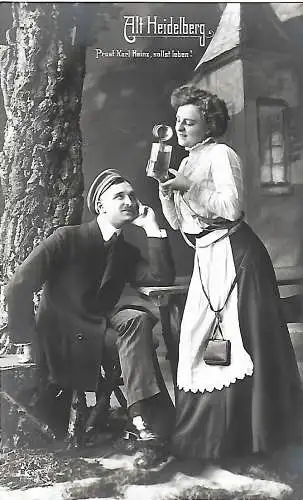 AK Alt Heidelberg. Harry Walden, Leonie Taliansky. ca. 1901, Theater, gut 308768