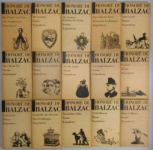 15 Taschenbücher Balzac, Romane, Kiepenheuer, Landarzt, Vater Goriot, Chouans...