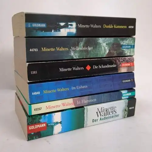 6 Bücher Minette Walters: Eishaus, Schandmaske, Außenseiter, Wellenbrecher ...