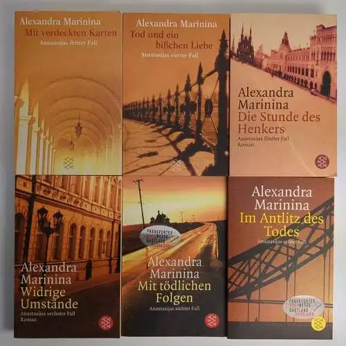 6 Bücher Anastasija, Fälle 3-8, Alexandra Marinina, Fischer Taschenbuch, 6 Bände
