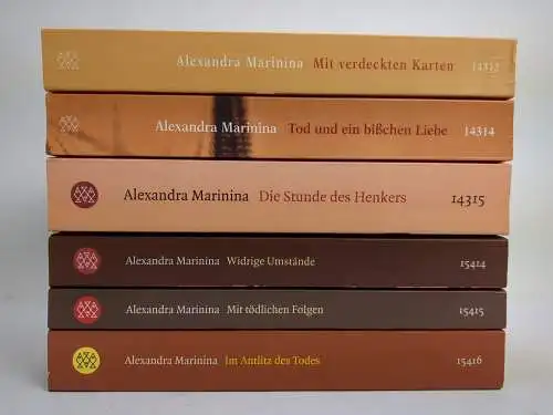 6 Bücher Anastasija, Fälle 3-8, Alexandra Marinina, Fischer Taschenbuch, 6 Bände