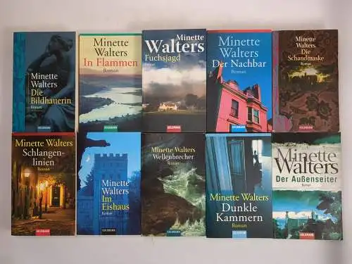 10 Bücher Minette Walters: Eishaus, Nachbar, Bildhauerin, Fuchsjagd, Kammern ...