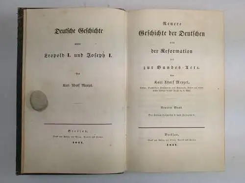 Buch: Deutsche Geschichte unter Leopold I. und Joseph I., Menzel, 1841, Graß