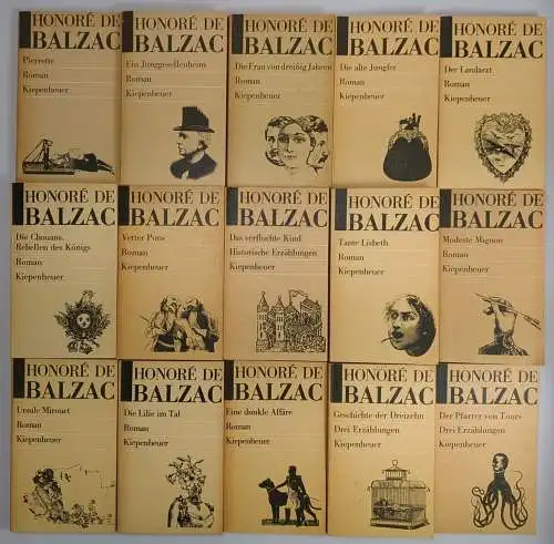15 Taschenbücher Balzac, Romane, Kiepenheuer, Vetter Pons, Pierrette, Landarzt..