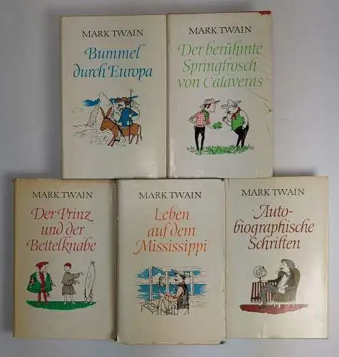 5 Bücher Mark Twain Romane, Prinz, Bettelknabe, Springfrosch, Mississippi ...