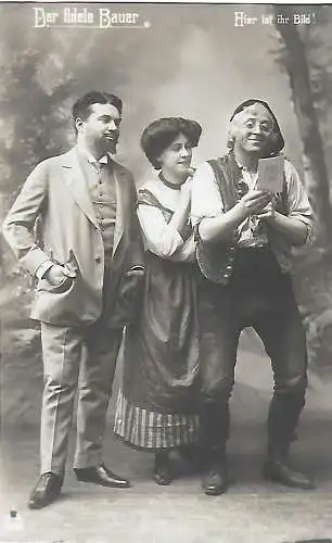 AK Der fidele Bauer. Matzner, Matscheg, Valli Paak. ca. 1907, Operette, g 308812