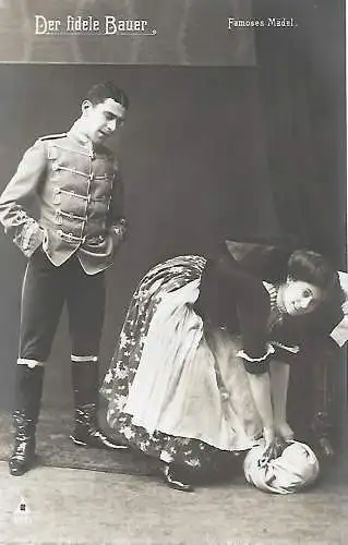 AK Der fidele Bauer. Matzner, Matscheg, Valli Paak. ca. 1907, Operette, g 308815