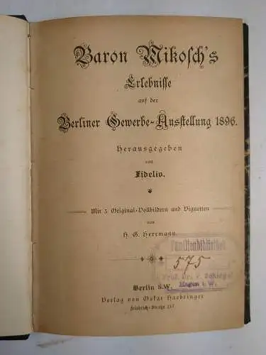 Buch: Baron Mikosch's Erlebnisse / Aus dem Grazien-Archiv / Die Jesuiten