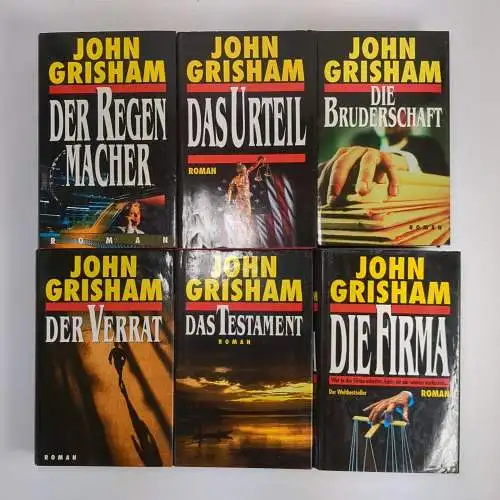 19 Bücher John Grisham: Akte, Firma, Liste, Richter, Jury, Klient, Testament ...