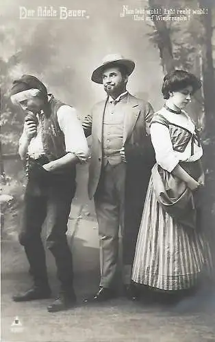 AK Der fidele Bauer. Matzner, Matscheg, Valli Paak. ca. 1907, Operette, g 308819
