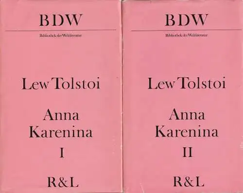 Buch: Anna Karenina, Tolstoi, Lew. 2 Bände, 1974, Rütten & Loening, BDW