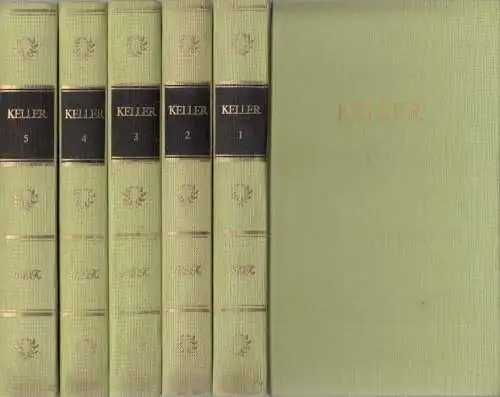 Buch: Werke in fünf Bänden, Keller, Gottfried. 5 Bände, 1977, Aufbau-Verlag