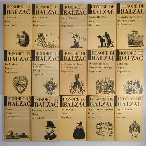 15 Taschenbücher Balzac, Romane, Kiepenheuer, Jungfer, Affäre, Tante Lisbeth ...