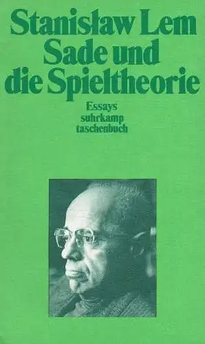 Buch: Sade und die Spieltheorie, Lem, Stanislaw, 1986,  Suhrkamp, Essays, Band 1